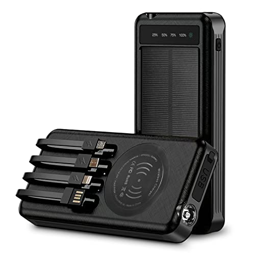 ALPHA DIGITAL OUTDOOR SOLAR PORTABLE POWER BANK WITH WIRELESS - BLACK - Like New