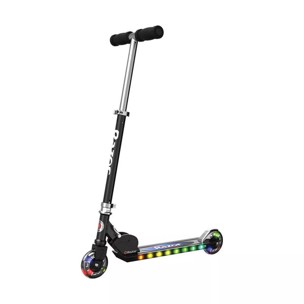RAZOR A+ 2 WHEEL SCOOTER WITH LED LIGHTS - BLACK - Like New