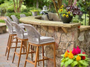 PURPLE LEAF Outdoor Counter Height Bar Stools Chair Set of 2 Modern Patio Metal - Like New