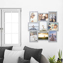 Malden International 5x7 9-Opening Dimensional Collage Photo Wall Frame Graywash - Brand New