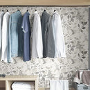 NuWallpaper by WallPops NUS3144 Breezy Peel & Stick Wallpaper - Grey - Brand New