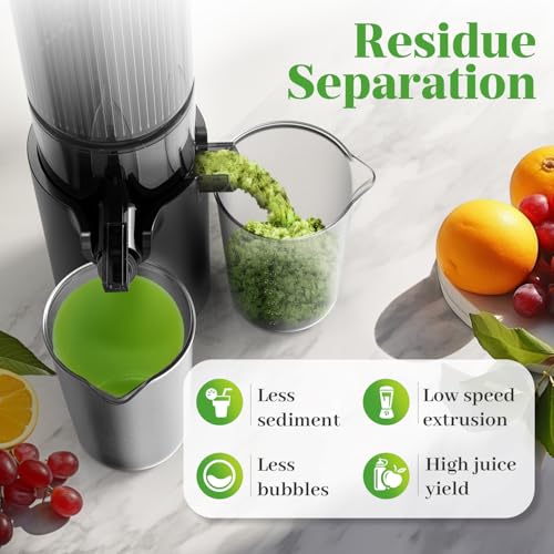CANOLY Cold Press Juicer, 350w Motor, High Juice Yield, Easy Clean JE-68 - Grey - Like New