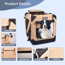 JESPET 30" Soft Dog Crates Kennel Pets 3 Door Straps Fleece Mat -30" L x 21" W - Brand New