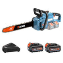 SENIX 40V 14" Electric Chainsaw/Brushless Chain Saw/2x4Ah Battalion - CSX2-M2 - Like New