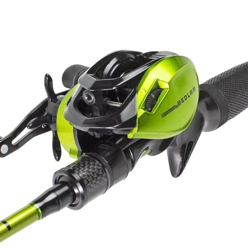 LUNKERHUNT BEDLAM FISHING ROD RIGHT HAND - GREEN - Like New