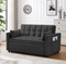 ZNTS MODERN VELVET LOVESEAT FUTON SOFA COUCH W/PULLOUT BED - - Scratch & Dent