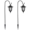 MAGGIFT 34" Hanging Solar Lights Dual Use Shepherd Hook 2 Pack - BLACK Like New