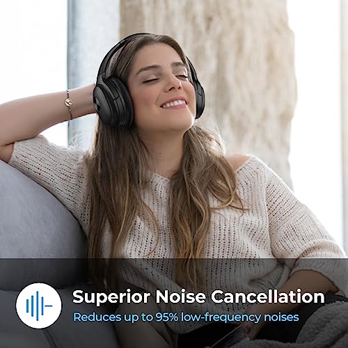 PHONICGRID SE7 HYBRID ACTIVE NOISE CANCELLING OVER EAR HEADPHONES - BLACK - Like New