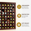 59 Opening Thimble Small Miniature Display Cabinet UV Protection Door - Cherry - Brand New