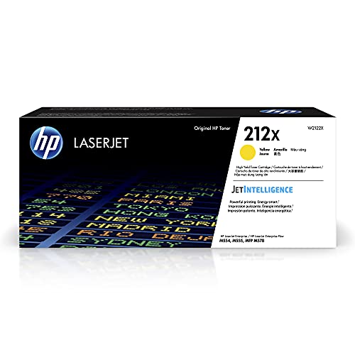 HP 212X Yellow High-yield Toner Cartridge Work with HP Color LaserJet Enterprise Like New