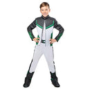 RUBIES GREEN LANTERN DELUXE KIDS BOYS COSTUME JUMPSUIT WITH FAUX JACKET -M - Brand New
