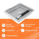 YUKON GLORY WIDE STAINLESS BBQ GRILL BASKET - STEEL - Like New