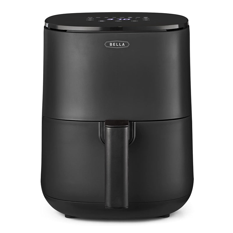 BELLA 3 QT TOUCHSCREEN AIR FRYER OVEN 5-IN-1 MULTICOOKER 17276 - MATTE BLACK - Like New