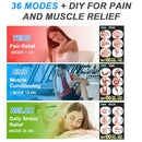 BELIFU TENS EMS UNIT MUSCLE STIMULATOR PAIN RELIEF THERAPY 4 IN 1 TENS EMS Gray - Brand New
