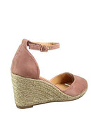 FZ-Palin-14 Women's Wedge Heel Strap Sandal Shoes - Size 7.5 -Blush - Brand New