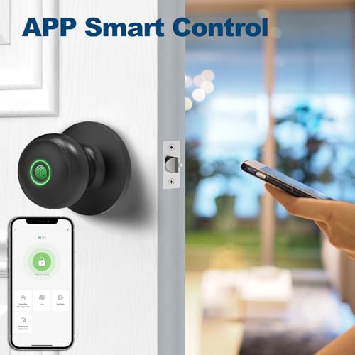 GeekTale Fingerprint Door Lock, Smart Lock Door Knob with App Like New