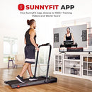 SUNNY HEALTH FITNESS PACER 2 IN 1 AUTO INCLINE UNDER DESK TREADMILL - BLACK - Like New