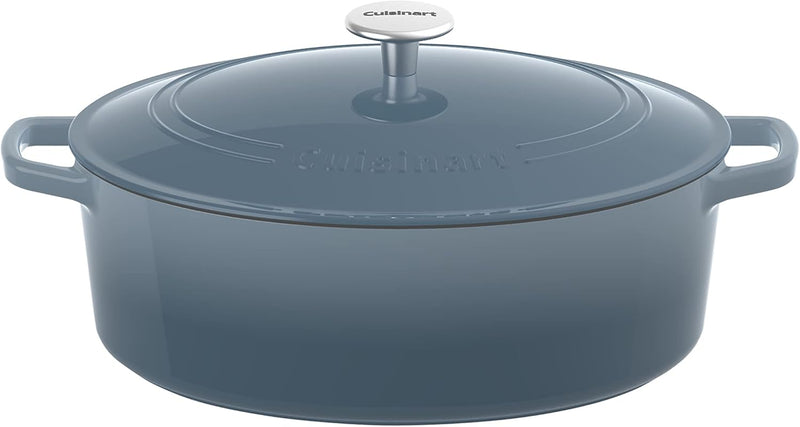 Cuisinart 7 Quart. Oval Cast Iron Casserole, CI770-33GNV - Gradient Navy Like New