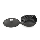 ZAKARIAN BY DASH 4.5QT NONSTICK CAST IRON BRAISER FOR BRAISING, FRYING - BLACK - Like New