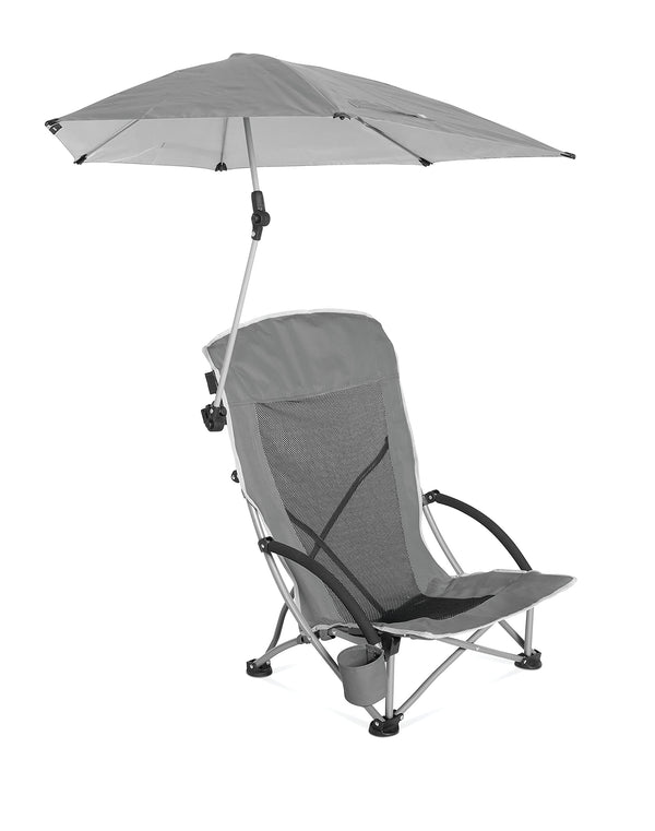 SPORT-BRELLA CHAIR UPF 50+ ADJUSTABLE UMBRELLA BEACH CHAIR 10253 - GRAY - Brand New