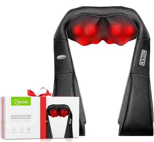 COTSOCO NECK MASSAGER,SHIATSU BACK MASSAGER WITH HEAT,COTSOCO - GRAY - Like New