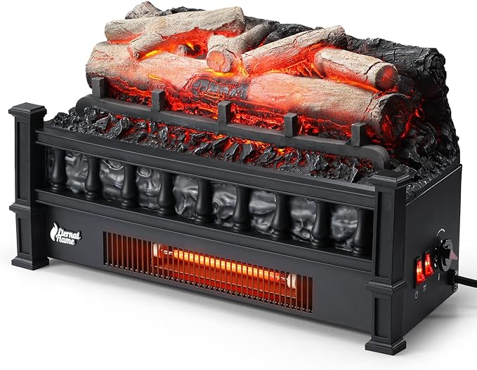TURBRO Eternal Flame 20Inch Infrared Quartz Electric Fireplace Log Heater BLACK - Like New
