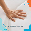 LINENSPA 8 INCH MEMORY FOAM SPRING HYBRID MATTRESS MEDIUM FIRM TWIN - WHITE - Like New