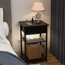 SAUCE ZHAN SAUCE ZHAN LED NIGHTSTAND WITH CHARGING STATION - BLACK - Like New