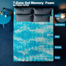 Planet Sleepings 2 Inch Memory Foam Mattress Topper 7-Zone Cooling Gel TwinXL - Brand New
