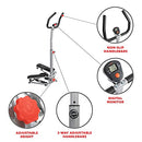 Sunny Health & Fitness Twist Stepper with Handlebar Stair Step Machine - BLACK - Like New