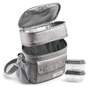 FIT & FRESH FOUNDRY DUAL COMPARTMENT LUNCH BAG INSULATED - GRAY - Brand New
