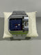 LOOKWORLD ELEGANT MEN'S QUARTZ WATCH WITH LARGE SQUARE DIAL, BLUE FACE - SILVER - Like New