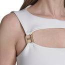 HD5BKC6Y HALSTON H Women's Sleeveless Open Neckline Scuba Dress, Cream, 14 - Like New