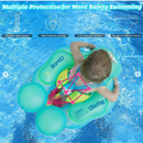 OBUBY BABY SWIMMING FLOAT RING INFLATABLE NECK POOL FLOATS - BLU/GREEN - Like New