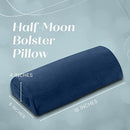 Trickonometry Half Moon Extra Firm Pillows Multi Functional - Grey - Brand New