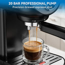 XIXUBX EM700-BL Espresso Machine with Steam Milk Frother, 20 Bar Pump - Black - Like New