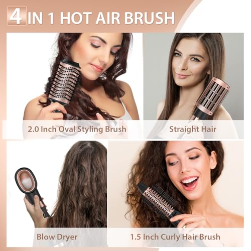 Nicebay Hot Air Brush Set for Straightening/Drying/Curling, Hair Dryer Brush Like New