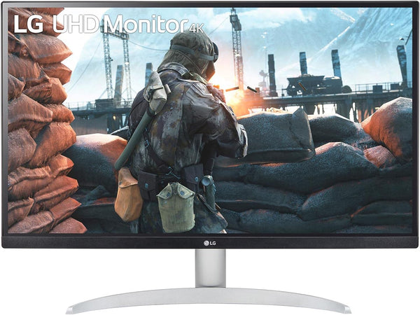 LG 27UP600-W 27" 4K UHD IPS Monitor DCI-P3 HDMI VESA - White Like New