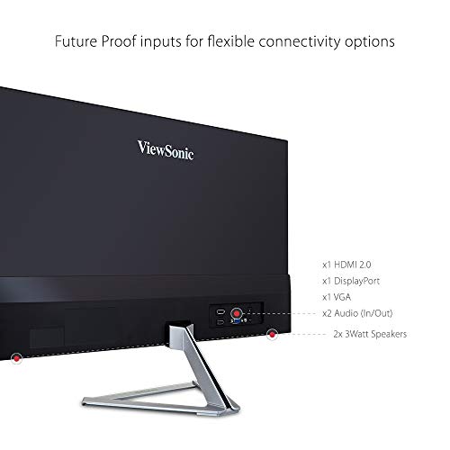 VIEWSONIC VX2776-SMHD 27" 1080P IPS Monitor with FreeSync - SILVER - Like New