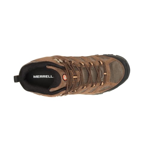 J035839 MERRELL MEN'S MOAB 3 MID WATERPROOF HIKING BOOT EARTH SIZE 11.5 - Like New