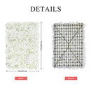 Pauwer Artificial Flower Wall Panels 2 Pack of 16 x 24" (White) - Brand New