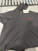 PACIFIC POLO CLUB FLEECE FULL-ZIP HOODIES - SIZE: MEN L - BLACK - Brand New