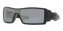 OAKLEY MENS OO9081 OIL RIG RECTANGULAR SUNGLASSES BLACK IRIDIUM POLARIZED - Like New