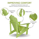 SHINE COMPANY WESTPORT WOODEN ADIRONDACK CHAIR 4621LG - LIME GREEN - Like New