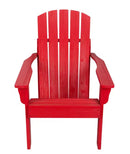 SHINE 36.25"WOODEN MID-CENTURY MODERN ADIRONDACK HYDRO-TEX FINISH - CHILI RED - Like New