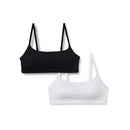 AMAZON ESSENTIALS WOMENS COTTON JERSEY BRALETTE SIZE 2XL BLACK/WHITE - Like New