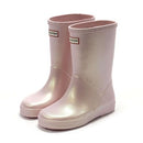 Hunter Unisex Kids First Nebula Rain Boot, Rose Gold, Boy 12, Girl 13 - Like New