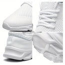 DIKERMOON LIGHTWEIGHT BREATHABLE RUNNING SHOES FOR MEN AND WOMEN - SIZE 7 WHITE - Like New