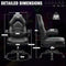BESTGLORY Gaming Chair Leather High-Back Home Office Chair - Black - Like New