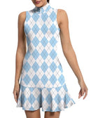 GGOV DRESSES WITH SHORTS INNER POCKET SLEEVELESS SIZE S - XBLUE ARGYLE - Like New